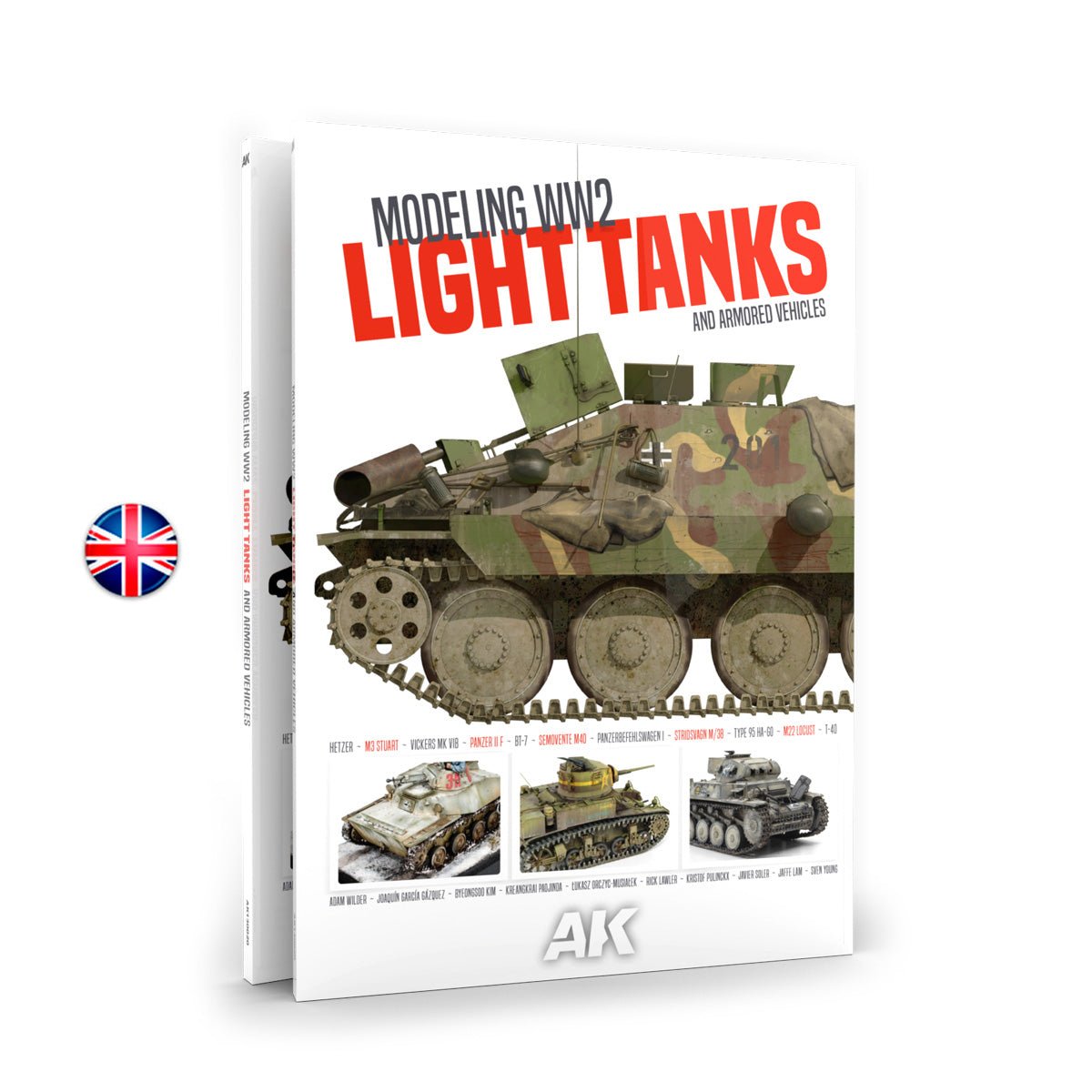 Modelling WW2 Light Tanks and Armoured Vehicles modelling book from AK Interactive