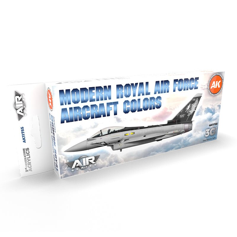 AK Interactive 3rd Generation acrylic paint set Modern Royal Air Force Aircraft Colors Set 3G