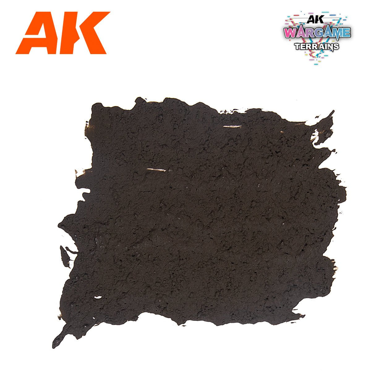 AK Interactive Muddy Ground texture paste spread flat, a dark churned mud finish