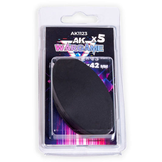 AK Interactive 3rd Generation acrylic paint Oval Bases 75x42mm X 5 17ml dropper bottle