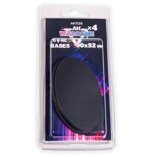 AK Interactive 3rd Generation acrylic paint Oval Bases 90x52mm X 4 17ml dropper bottle