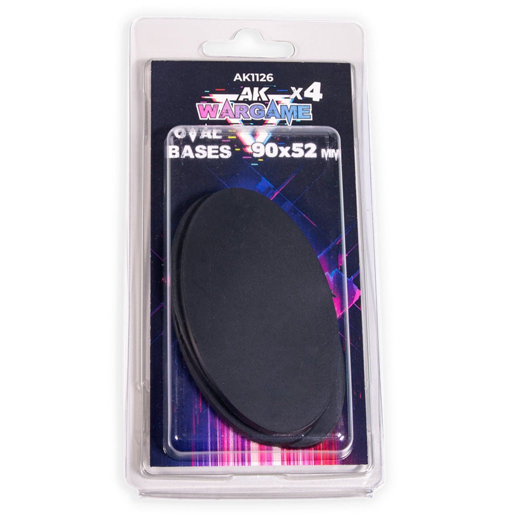 AK Interactive 3rd Generation acrylic paint Oval Bases 90x52mm X 4 17ml dropper bottle