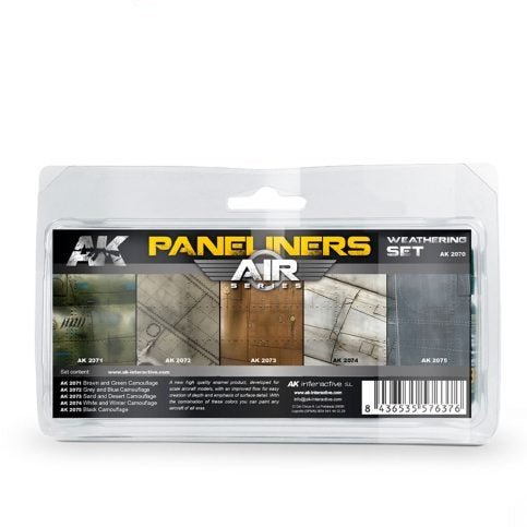 AK Interactive Paneliners Weathering Set weathering product for scale models