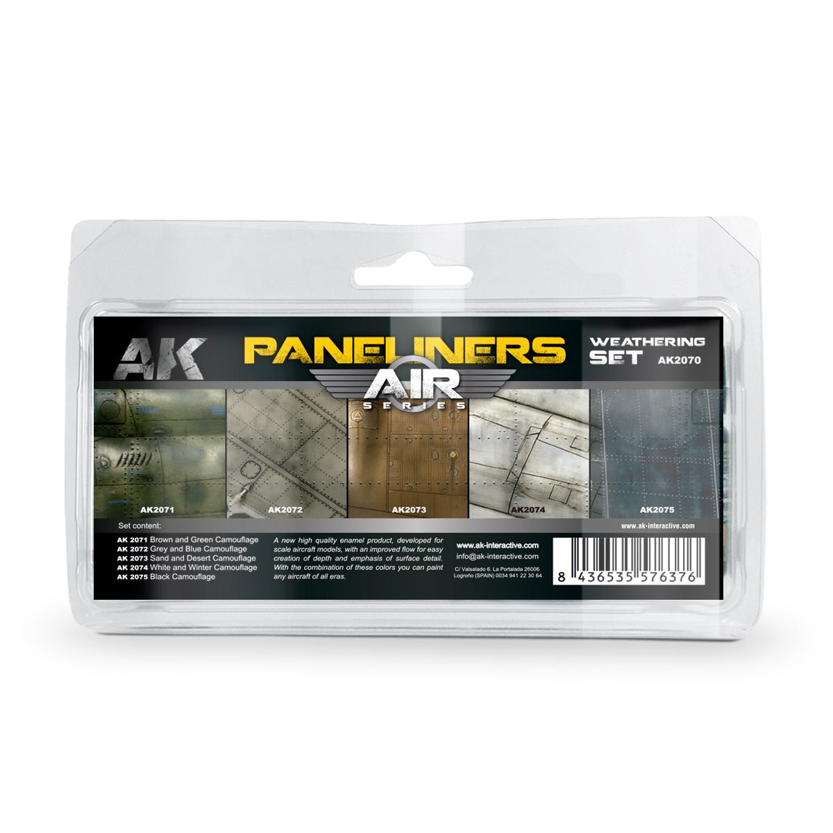 AK Interactive Paneliners Weathering Set weathering product for scale models