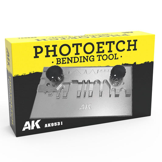 AK Interactive Photo-Etched Bending Tool 164.2x100.2mm (Double Screw) hobby tool