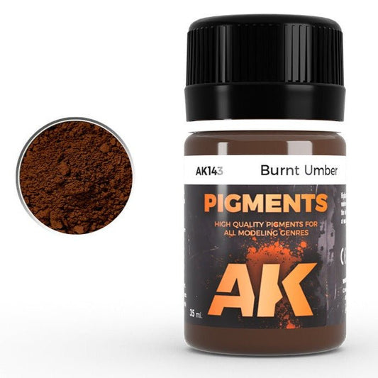 AK Interactive Pigment - Burnt Umber weathering product for scale models