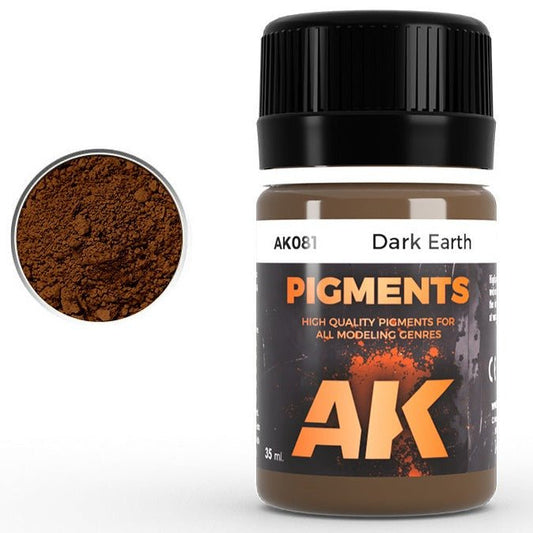AK Interactive Pigment - Dark Earth weathering product for scale models