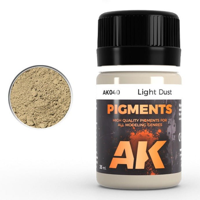 AK Interactive Pigment - Light Dust weathering product for scale models