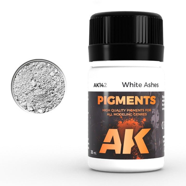 AK Interactive Pigment - White Ashes weathering product for scale models