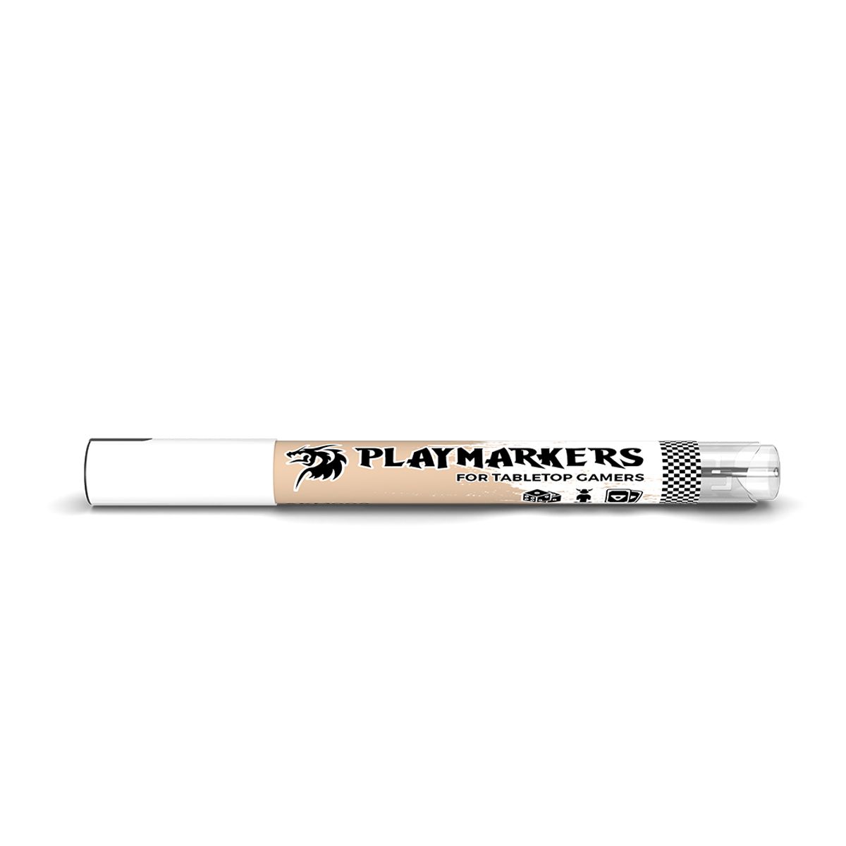 AK Interactive Playmarkers Dark Skin paint marker pen, capped, side view