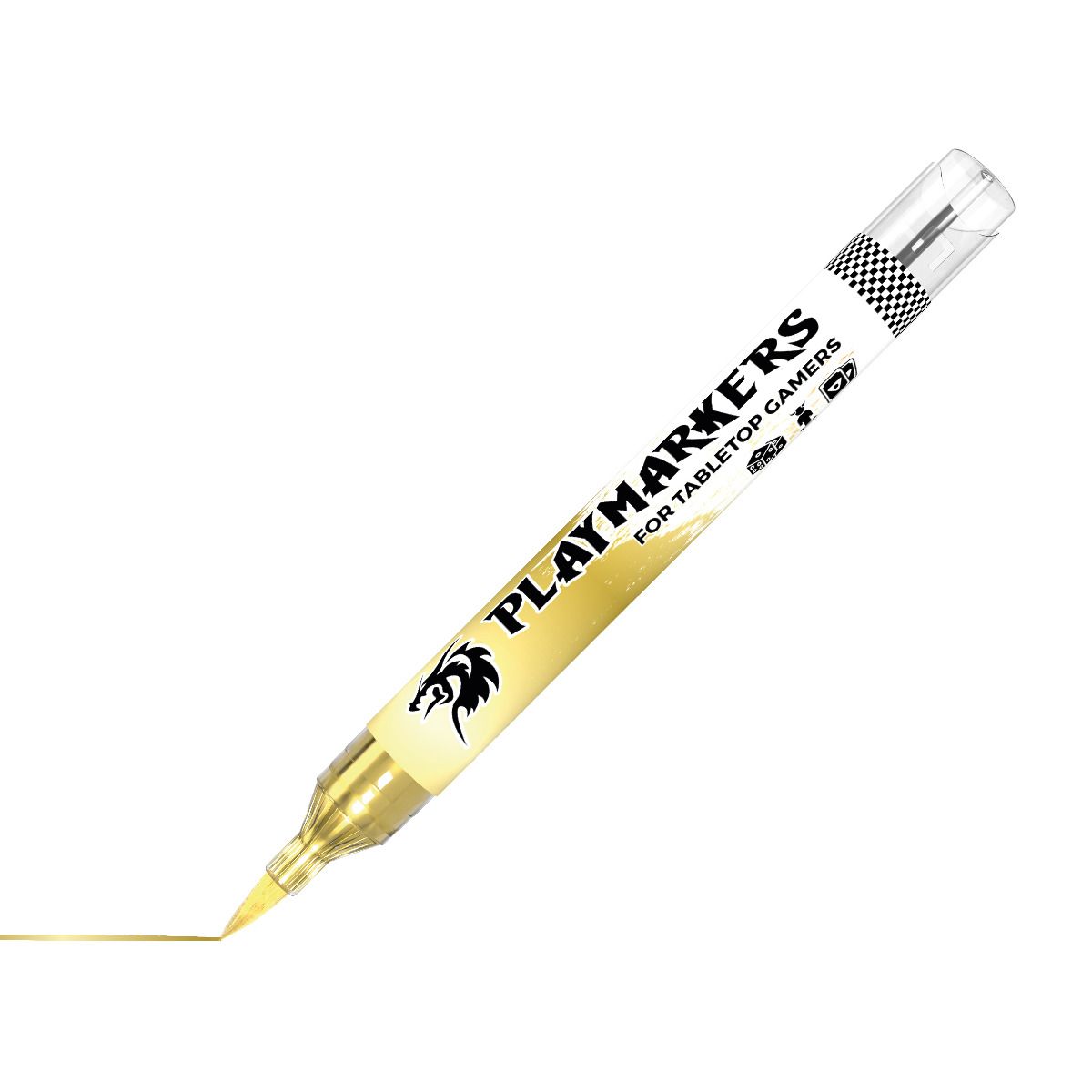 AK Interactive Playmarkers Gold AKM031 paint pen drawing a metallic gold line