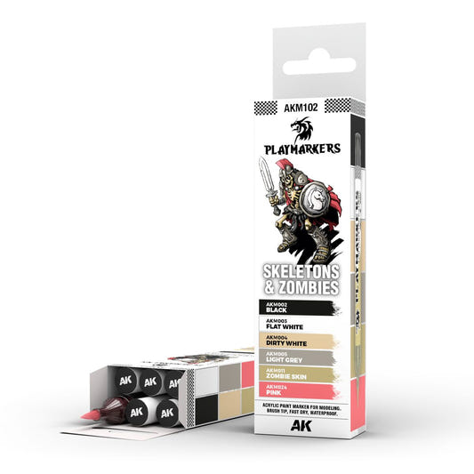 AK Interactive Playmarker acrylic paint marker Set - Skeletons & Zombies