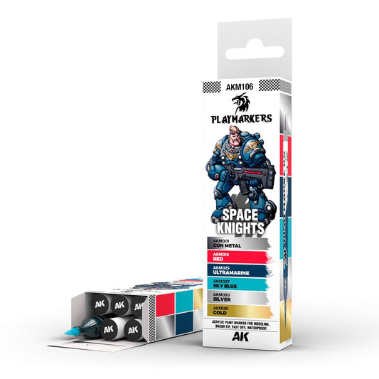 AK Interactive Playmarker acrylic paint marker Set - Space Knights