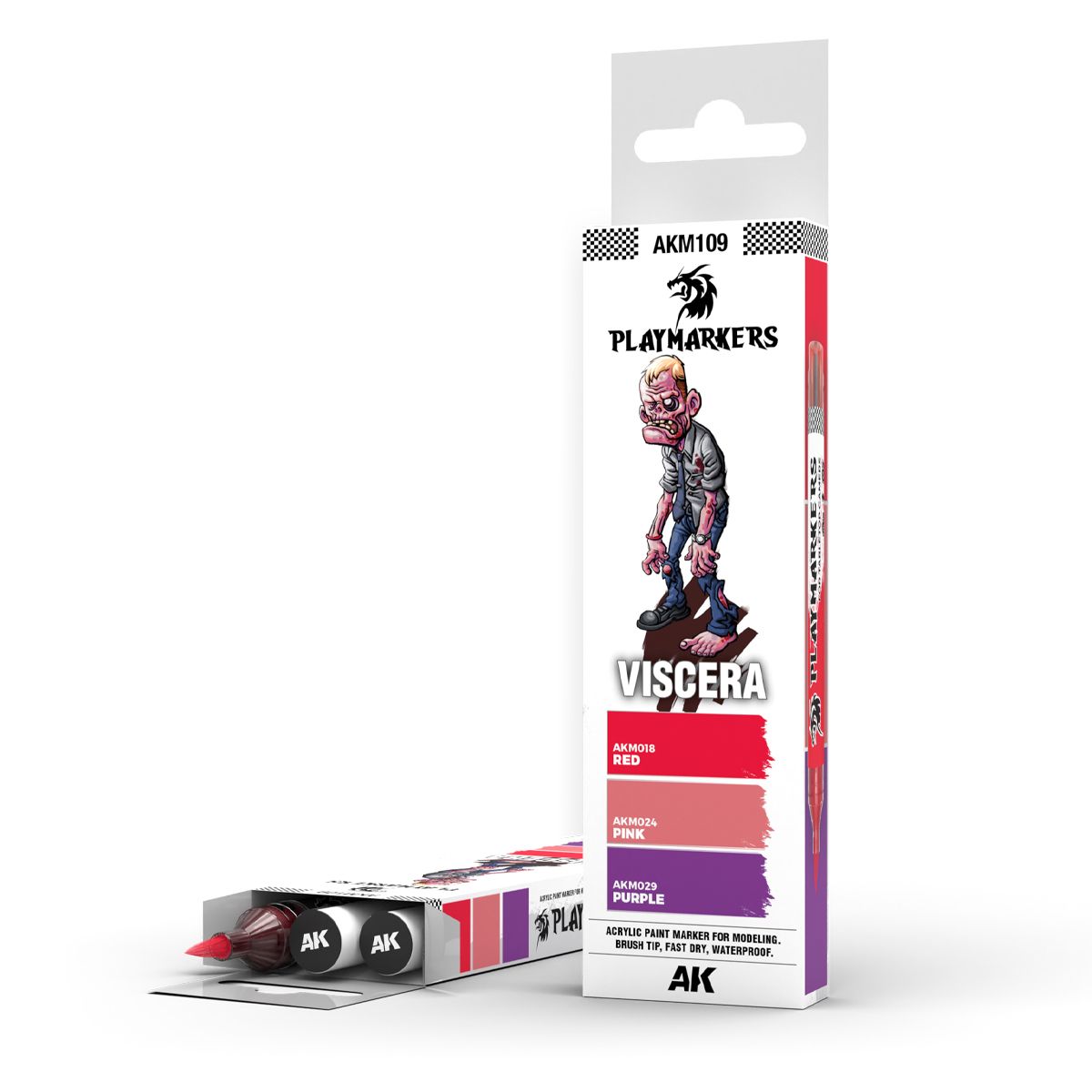 AK Interactive Playmarker acrylic paint marker Set - Viscera