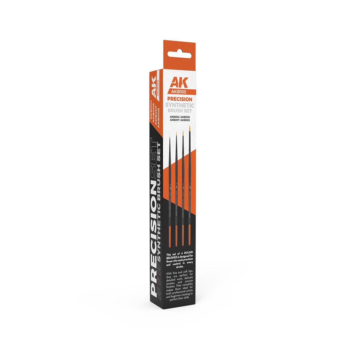 AK Interactive Precision Brushes Set (4 brushes) - Loaded Dice