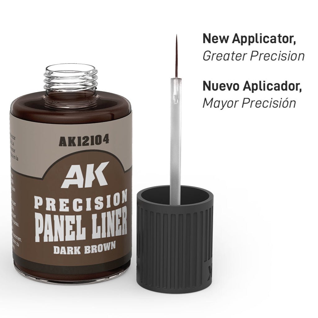 AK Interactive Precision Panel Liner - Dark Brown - Loaded Dice