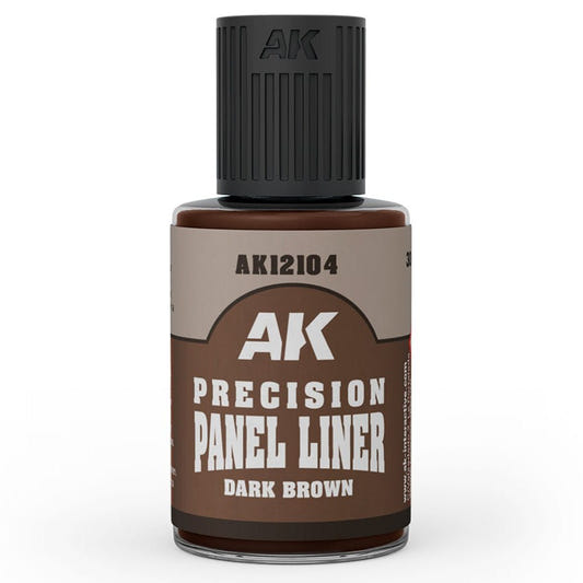 AK Interactive Precision Panel Liner - Dark Brown weathering product for scale models