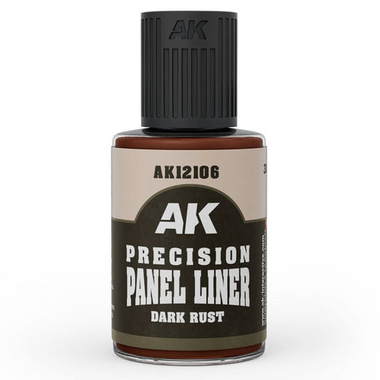 AK Interactive Precision Panel Liner - Dark Rust weathering product for scale models