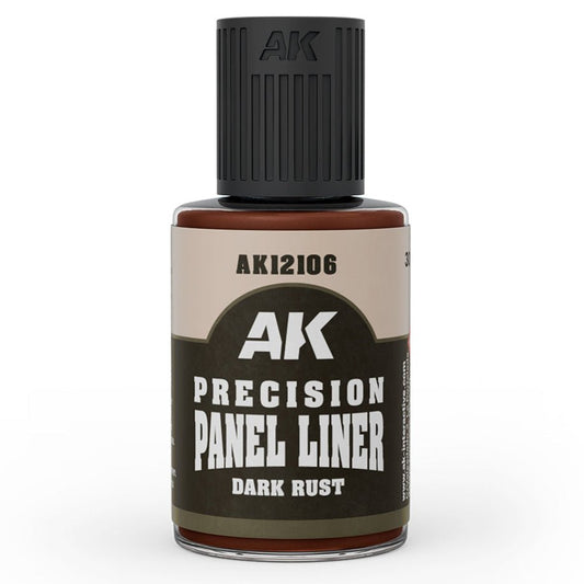 AK Interactive Precision Panel Liner - Dark Rust weathering product for scale models