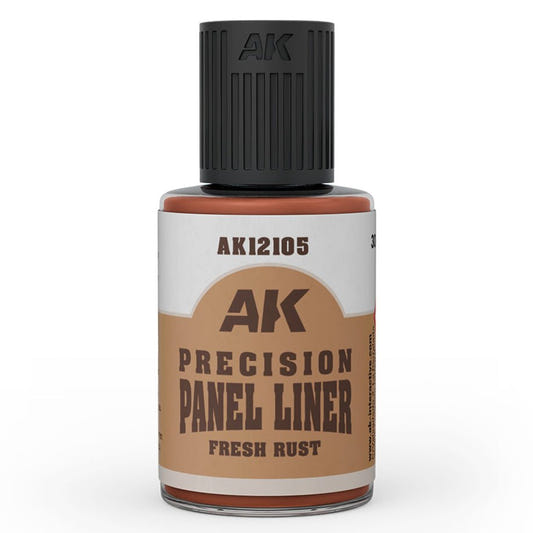 AK Interactive Precision Panel Liner - Fresh Rust weathering product for scale models