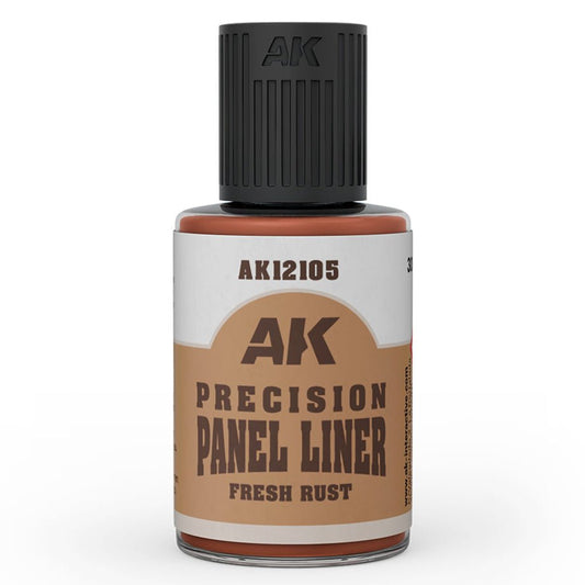 AK Interactive Precision Panel Liner - Fresh Rust weathering product for scale models