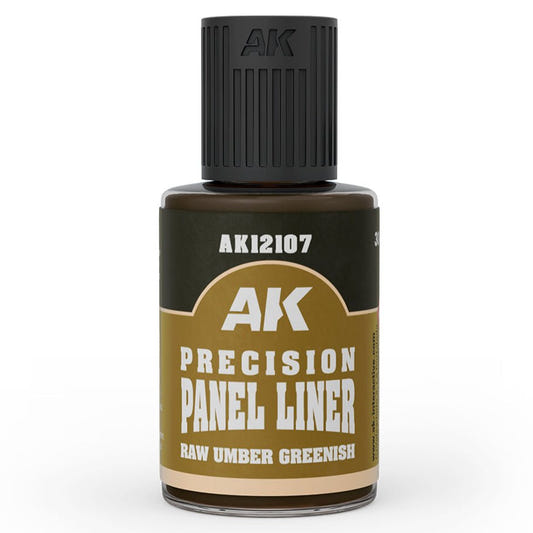 AK Interactive Precision Panel Liner - Raw Umber Greenish weathering product for scale models