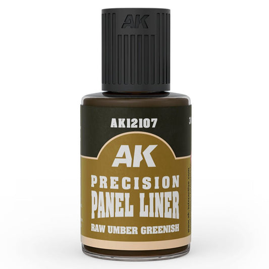 AK Interactive Precision Panel Liner - Raw Umber Greenish weathering product for scale models