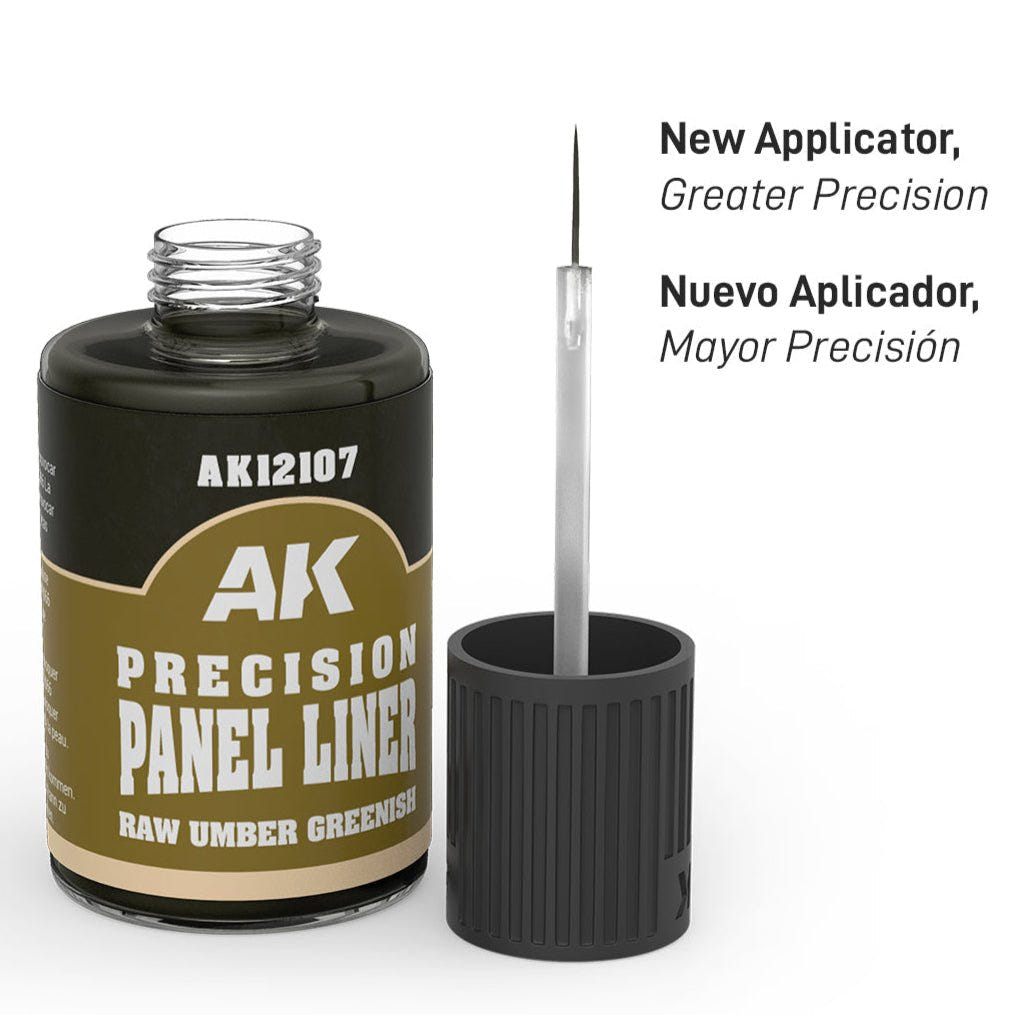 AK Interactive Precision Panel Liner - Raw Umber Greenish - Loaded Dice