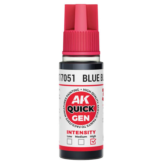 AK Quick Gen contrast paint Blue Black 18ml dropper bottle