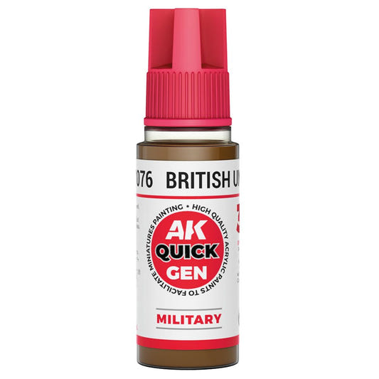 AK Quick Gen contrast paint British Uniform 18ml dropper bottle