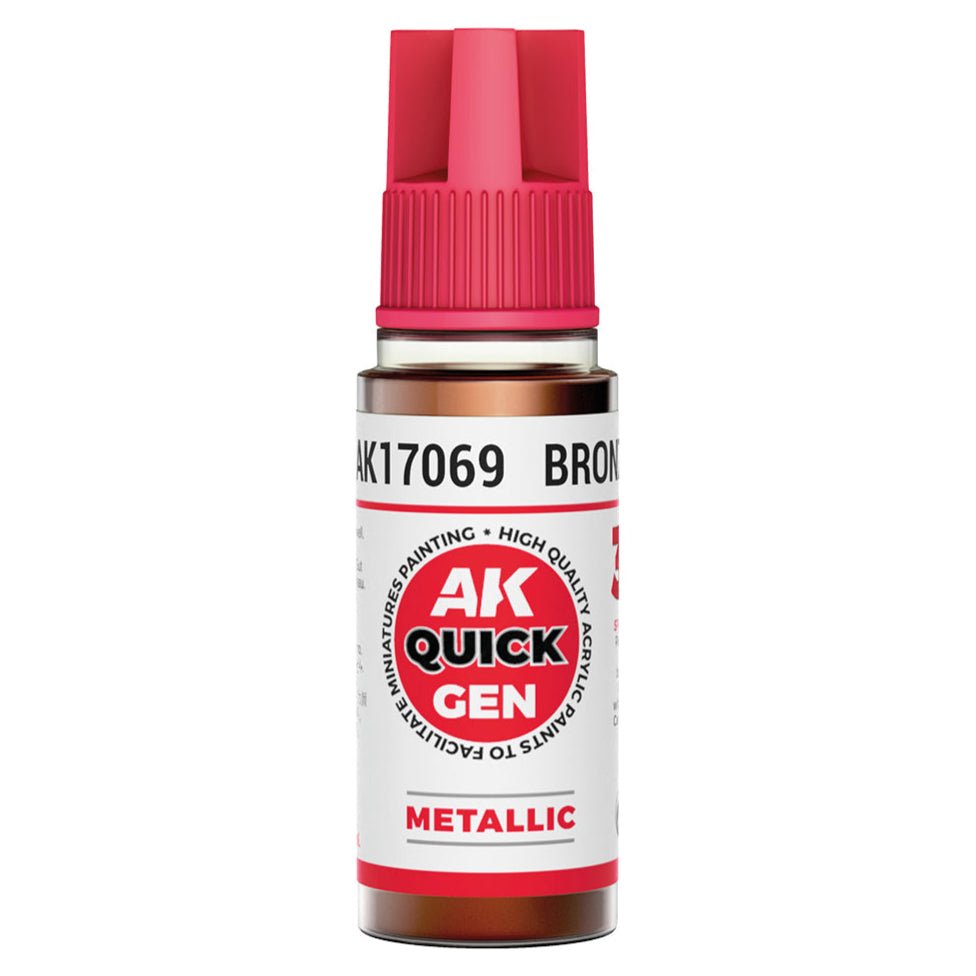 AK Quick Gen contrast paint Bronze 18ml dropper bottle