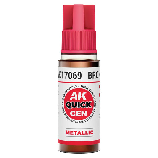 AK Quick Gen contrast paint Bronze 18ml dropper bottle
