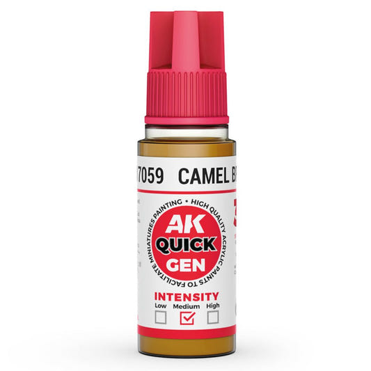 AK Quick Gen contrast paint Camel Brown 18ml dropper bottle