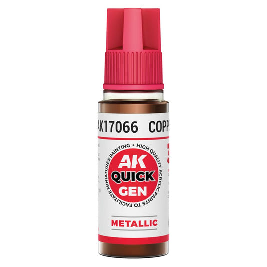 AK Quick Gen contrast paint Copper 18ml dropper bottle