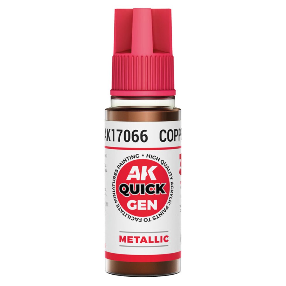 AK Quick Gen contrast paint Copper 18ml dropper bottle