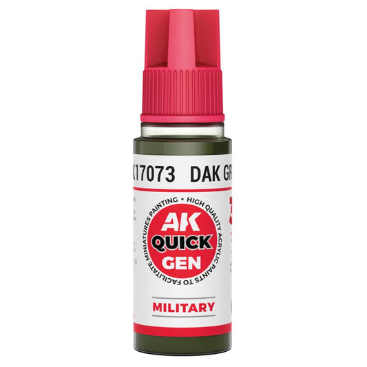 AK Quick Gen contrast paint DAK Green 18ml dropper bottle