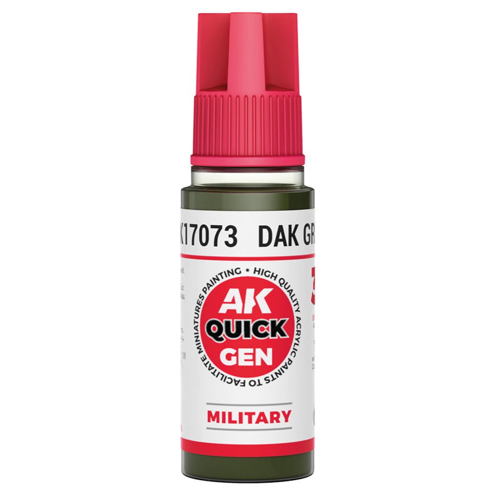 AK Quick Gen contrast paint DAK Green 18ml dropper bottle
