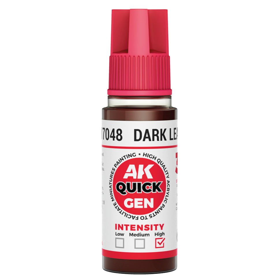 AK Quick Gen contrast paint Dark Leather 18ml dropper bottle