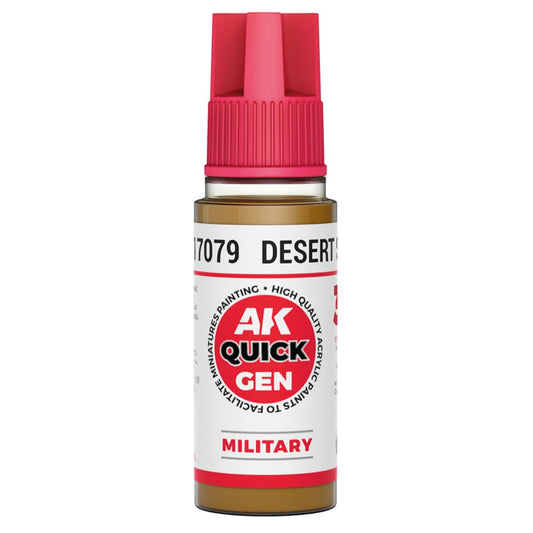 AK Quick Gen contrast paint Desert Sand 18ml dropper bottle