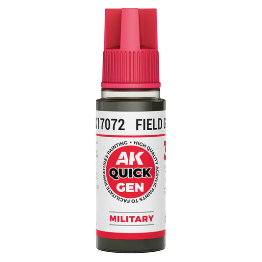 AK Quick Gen contrast paint Field Grey 18ml dropper bottle