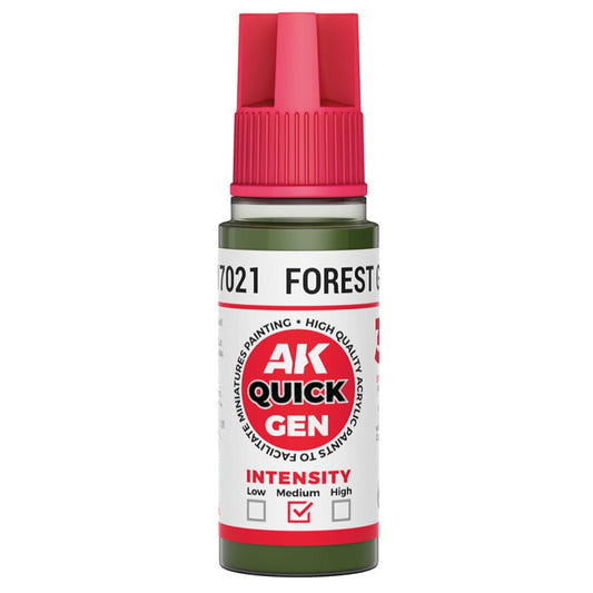 AK Quick Gen contrast paint Forest Green 18ml dropper bottle