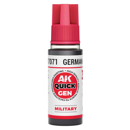 AK Quick Gen contrast paint German Grey 18ml dropper bottle