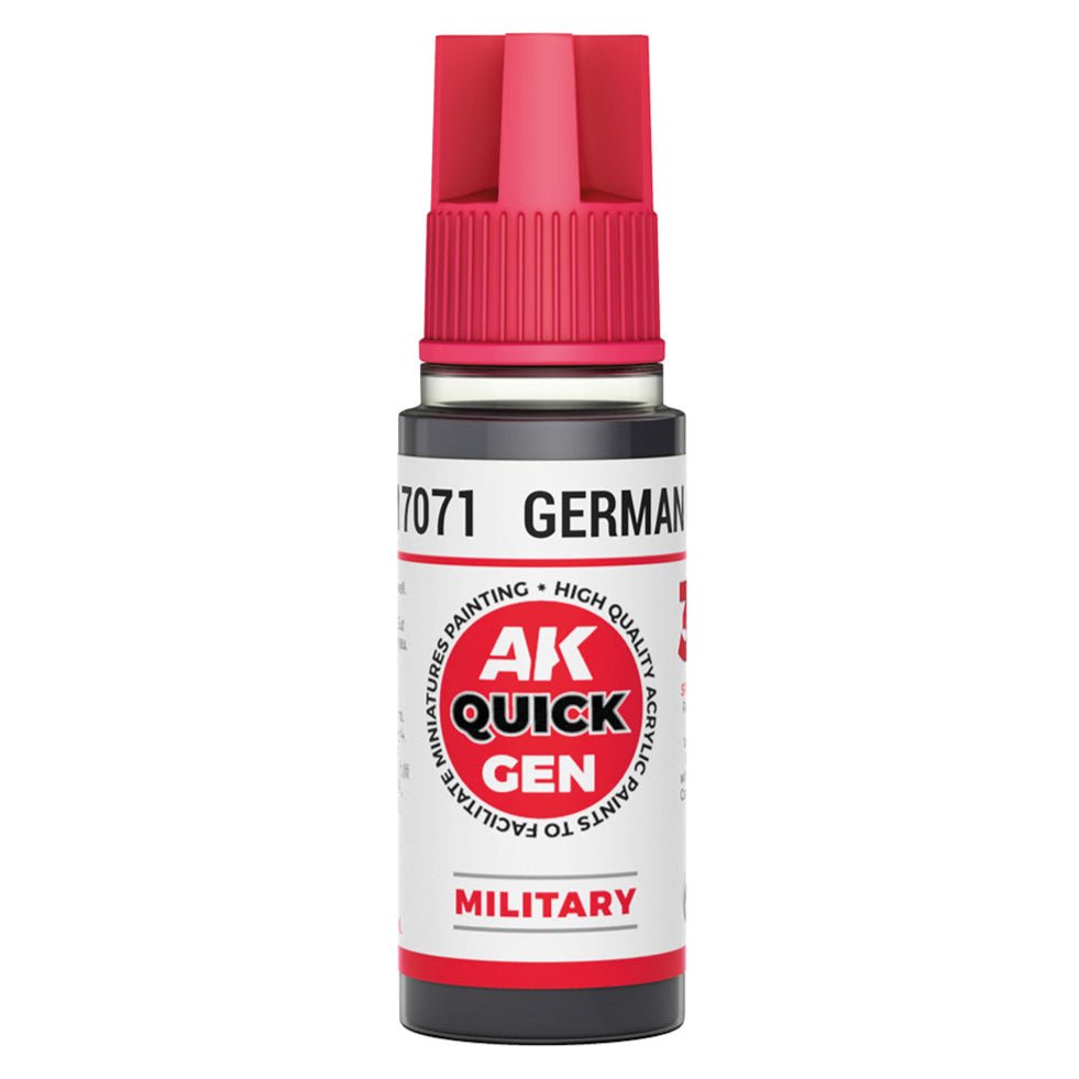 AK Quick Gen contrast paint German Grey 18ml dropper bottle