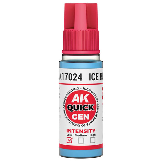 AK Quick Gen contrast paint Ice Blue 18ml dropper bottle