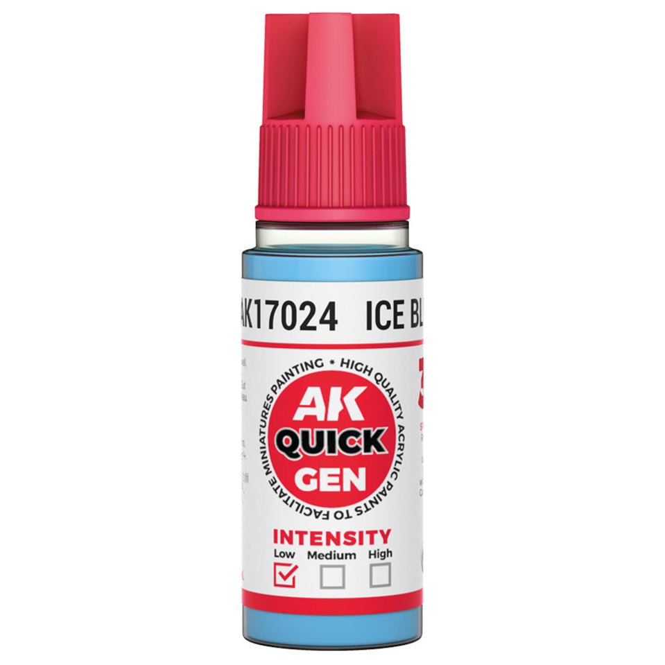 AK Quick Gen contrast paint Ice Blue 18ml dropper bottle