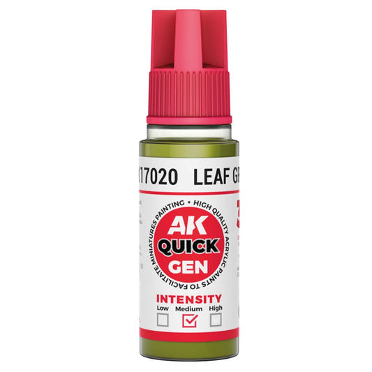 AK Quick Gen contrast paint Leaf Green 18ml dropper bottle