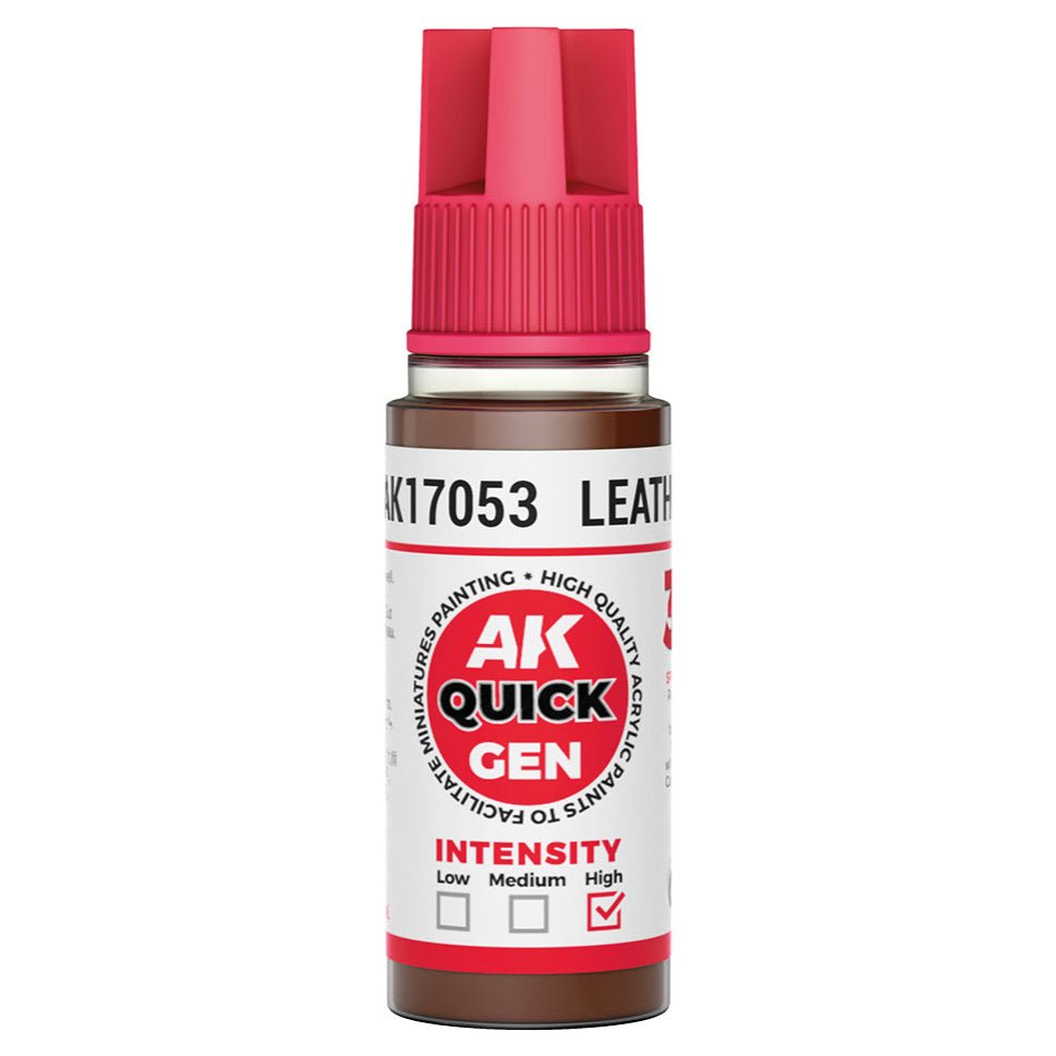 AK Quick Gen contrast paint Leather 18ml dropper bottle