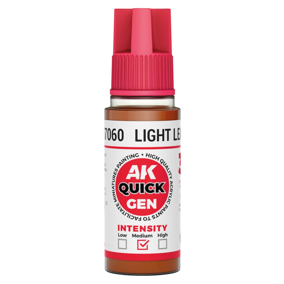 AK Quick Gen contrast paint Light Leather 18ml dropper bottle