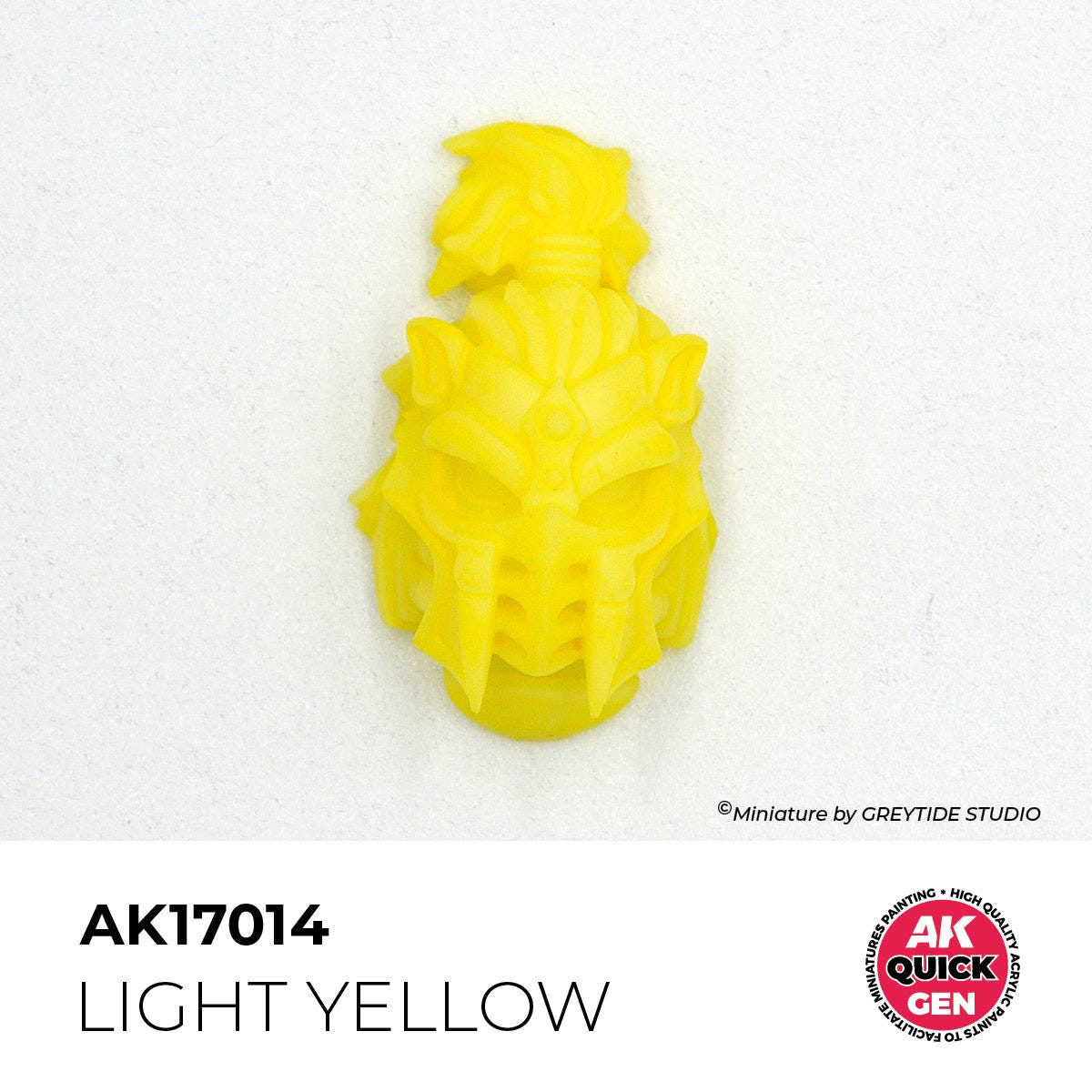 AK Interactive Quick Gen Light Yellow (AK17014) self-shading in one coat on a sculpted warrior helm