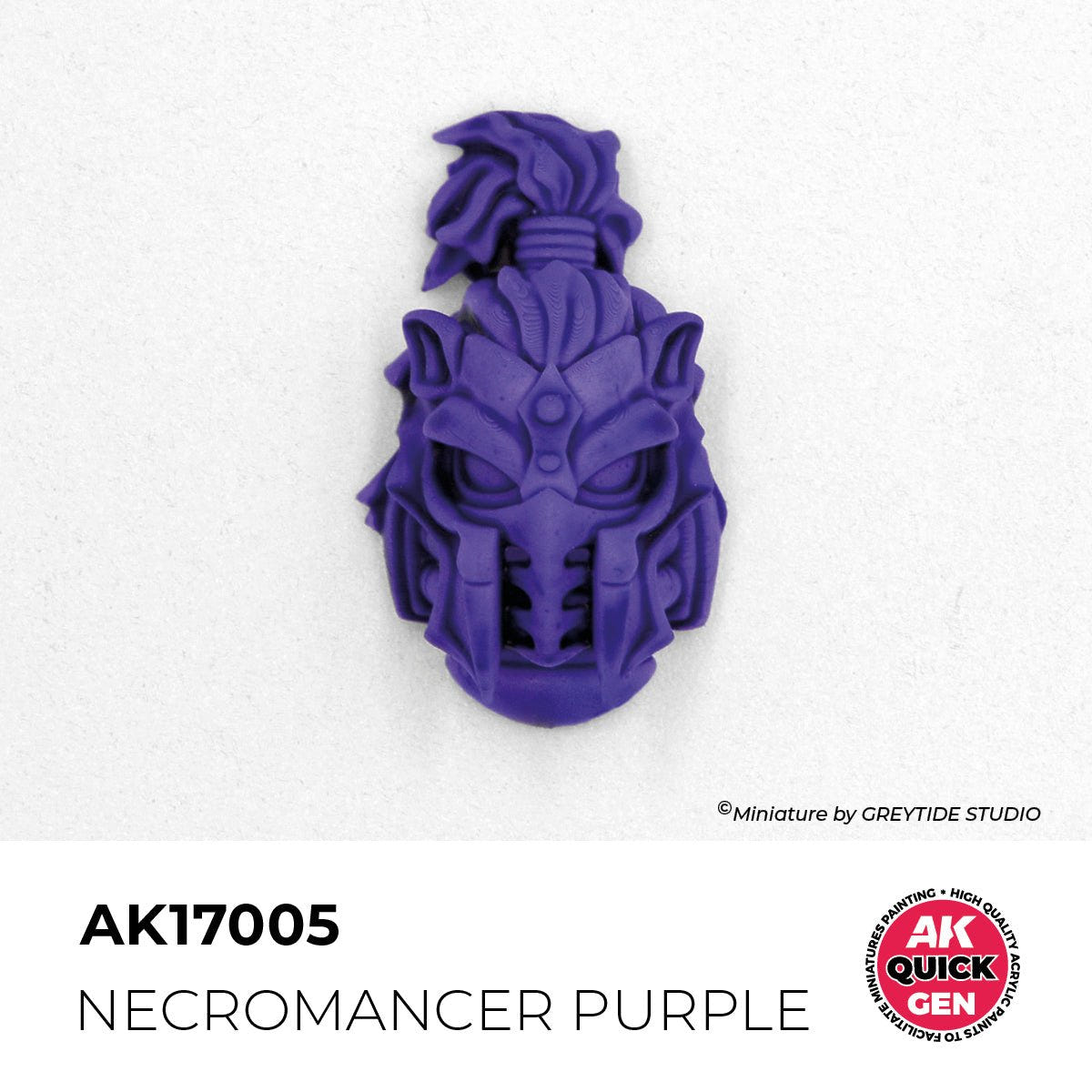 AK Interactive Quick Gen Necromancer Purple (AK17005) self-shading in one coat on a sculpted warrior helm
